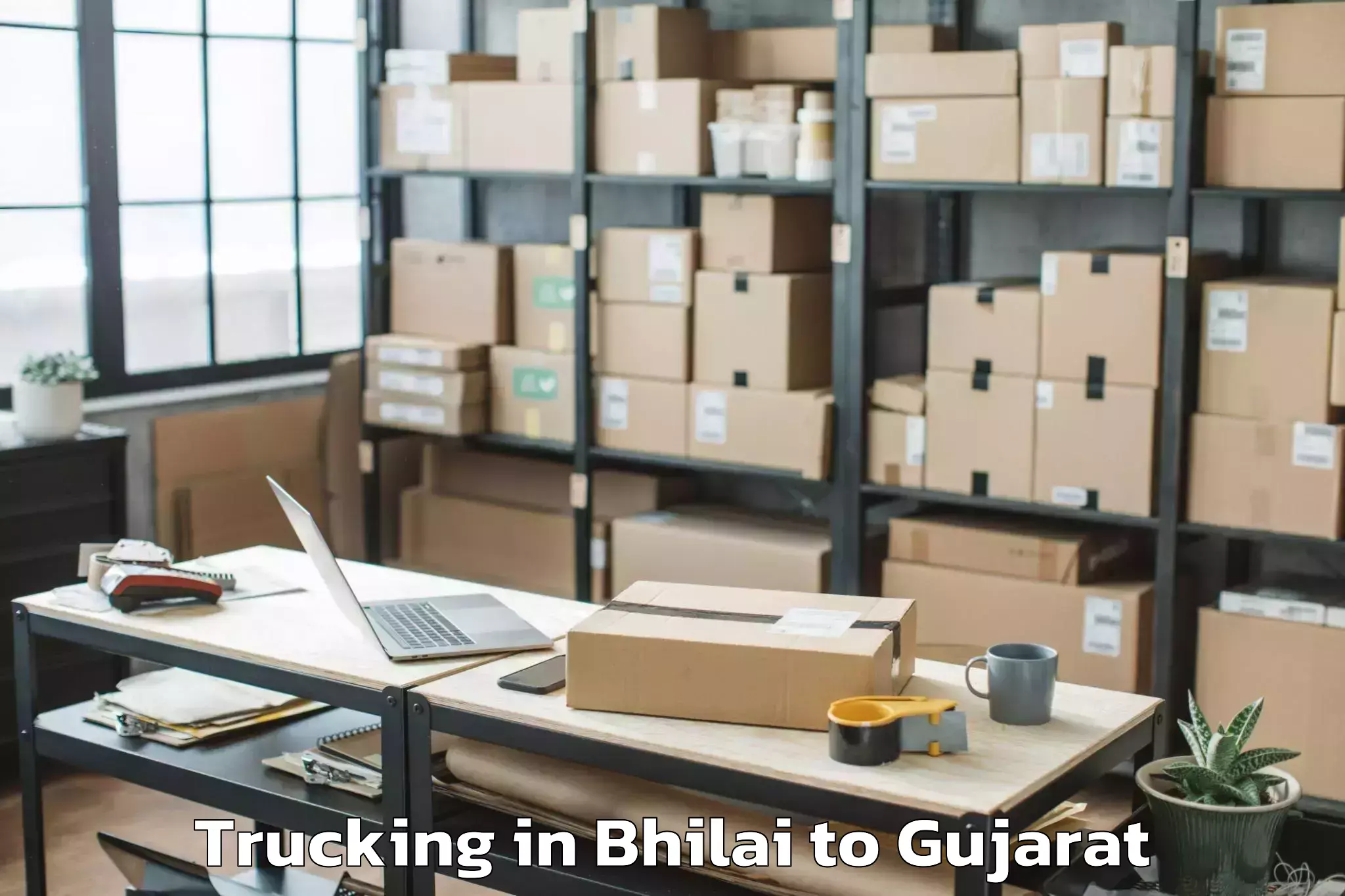 Easy Bhilai to Hazira Port Trucking Booking